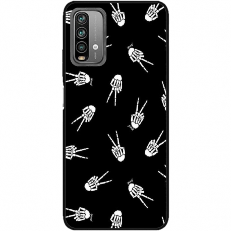 Husa personalizata tip carcasa HQPrint pentru Xiaomi Redmi Note 9 Pro Max, model OK Skelly, multicolor, S1D1M0388