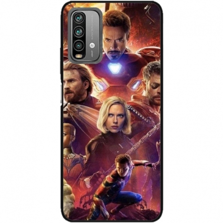 Husa personalizata tip carcasa HQPrint pentru Xiaomi Redmi Note 9S, model Avengers Inifinity War, multicolor, S1D1M0010