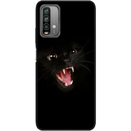 Husa personalizata tip carcasa HQPrint pentru Xiaomi Redmi Note 9S, model Black Cat 2, multicolor, S1D1M0016