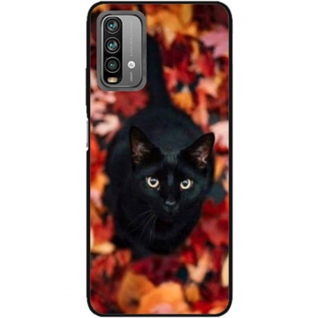 Husa personalizata tip carcasa HQPrint pentru Xiaomi Redmi Note 9S, model Black Cat 3, multicolor, S1D1M0017