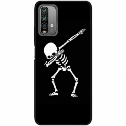 Husa personalizata tip carcasa HQPrint pentru Xiaomi Redmi Note 9S, model Dab Skeleton, multicolor, S1D1M0034