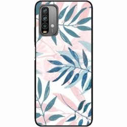 Husa personalizata tip carcasa HQPrint pentru Xiaomi Redmi Note 9S, model Leaf Design 1, multicolor, S1D1M0044