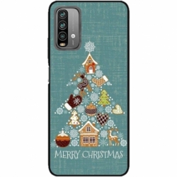 Husa personalizata tip carcasa HQPrint pentru Xiaomi Redmi Note 9S, model Merry Christmas 1, multicolor, S1D1M0056