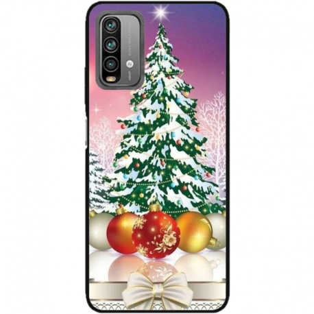 Husa personalizata tip carcasa HQPrint pentru Xiaomi Redmi Note 9S, model Christmas Tree 1, multicolor, S1D1M0057