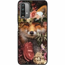 Husa personalizata tip carcasa HQPrint pentru Xiaomi Redmi Note 9S, model Fox, multicolor, S1D1M0213