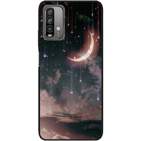 Husa personalizata tip carcasa HQPrint pentru Xiaomi Redmi Note 9S, model Falling Stars, multicolor, S1D1M0269