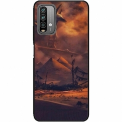 Husa personalizata tip carcasa HQPrint pentru Xiaomi Redmi Note 9S, model Anubis, multicolor, S1D1M0281
