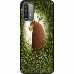 Husa personalizata tip carcasa HQPrint pentru Xiaomi Redmi Note 9S, model Bear, multicolor, S1D1M0312