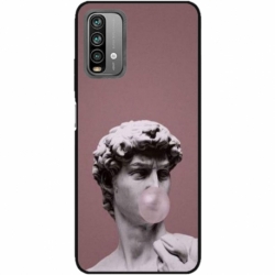 Husa personalizata tip carcasa HQPrint pentru Xiaomi Redmi Note 9S, model Bubble Gum Statue, multicolor, S1D1M0317