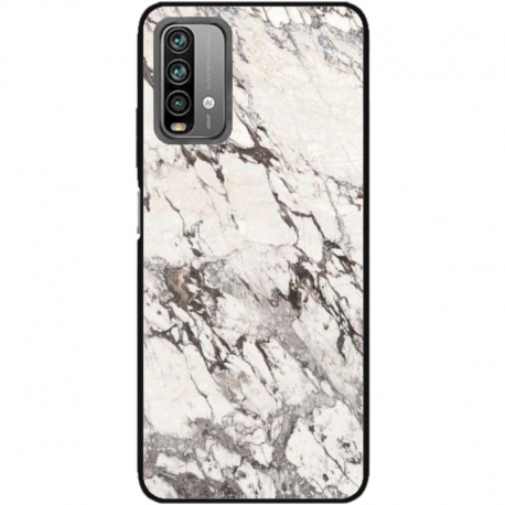 Husa personalizata tip carcasa HQPrint pentru Xiaomi Redmi Note 9S, model White Marble, multicolor, S1D1M0325