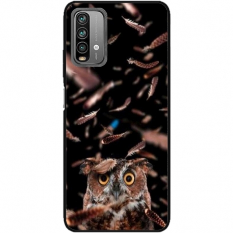 Husa personalizata tip carcasa HQPrint pentru Xiaomi Redmi Note 9S, model Owl, multicolor, S1D1M0334