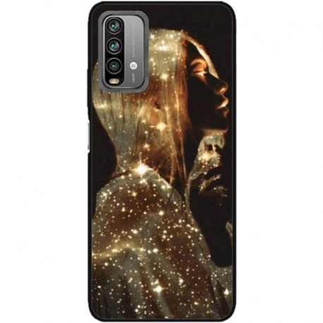 Husa personalizata tip carcasa HQPrint pentru Xiaomi Redmi Note 9S, model Golden Girl, multicolor, S1D1M0350