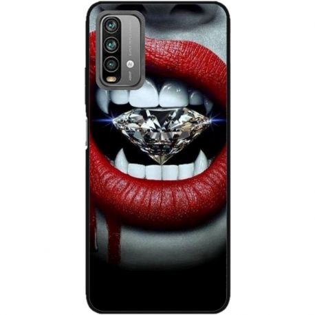 Husa personalizata tip carcasa HQPrint pentru Xiaomi Redmi Note 9S, model Diamond Vampire, multicolor, S1D1M0370
