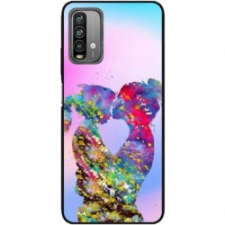 Husa personalizata tip carcasa HQPrint pentru Xiaomi Redmi Note 9S, model Colorful Love, multicolor, S1D1M0376