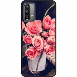 Husa personalizata tip carcasa HQPrint pentru Xiaomi Redmi Note 9S, model Flowers 22, multicolor, S1D1M0379