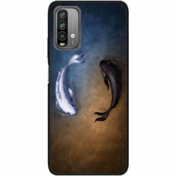 Husa personalizata tip carcasa HQPrint pentru Xiaomi Redmi Note 9S, model Ying and Yang Fish, multicolor, S1D1M0390