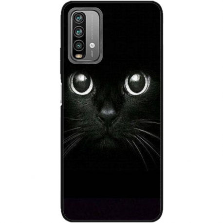 Husa personalizata tip carcasa HQPrint pentru Xiaomi Redmi 10X, model Black Cat 1, multicolor, S1D1M0015