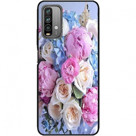 Husa personalizata tip carcasa HQPrint pentru Xiaomi Redmi 10X, model Flowers 1, multicolor, S1D1M0026