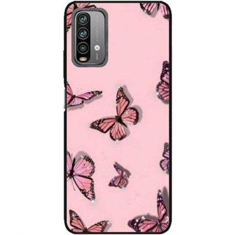 Husa personalizata tip carcasa HQPrint pentru Xiaomi Redmi 10X, model Butterfly 7, multicolor, S1D1M0076