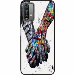 Husa personalizata tip carcasa HQPrint pentru Xiaomi Redmi 10X, model Abstract Holding, multicolor, S1D1M0271