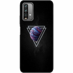 Husa personalizata tip carcasa HQPrint pentru Xiaomi Redmi 10X, model Triangle Planet, multicolor, S1D1M0278