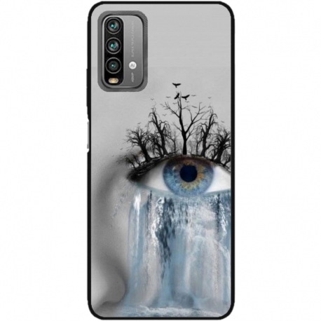 Husa personalizata tip carcasa HQPrint pentru Xiaomi Redmi 10X, model Teary Eye, multicolor, S1D1M0307