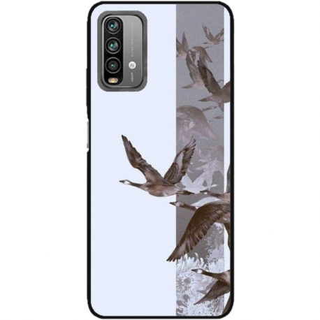 Husa personalizata tip carcasa HQPrint pentru Xiaomi Redmi 10X, model Birds, multicolor, S1D1M0314