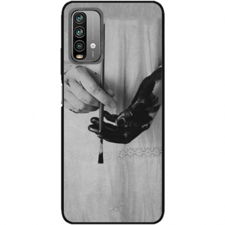 Husa personalizata tip carcasa HQPrint pentru Xiaomi Redmi 10X, model Black Paint, multicolor, S1D1M0336