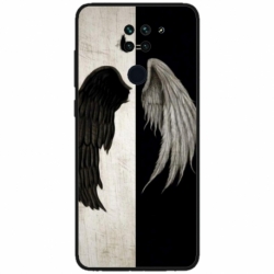 Husa personalizata tip carcasa HQPrint pentru Xiaomi Redmi Note 9 5G, model Angel Wings, multicolor, S1D1M0004