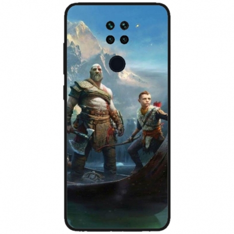 Husa personalizata tip carcasa HQPrint pentru Xiaomi Redmi Note 9 5G, model God of War 1, multicolor, S1D1M0008