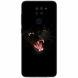 Husa personalizata tip carcasa HQPrint pentru Xiaomi Redmi Note 9 5G, model Black Cat 2, multicolor, S1D1M0016