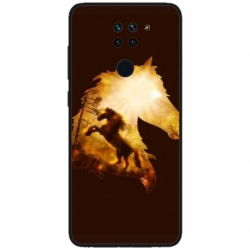 Husa personalizata tip carcasa HQPrint pentru Xiaomi Redmi Note 9 5G, model Horse 1, multicolor, S1D1M0098