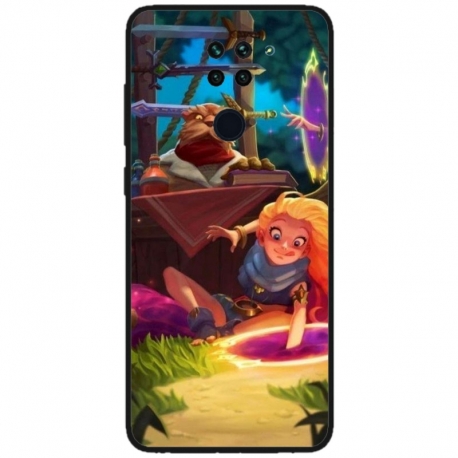 Husa personalizata tip carcasa HQPrint pentru Xiaomi Redmi Note 9 5G, model Tangled, multicolor, S1D1M0150