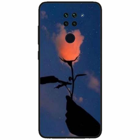 Husa personalizata tip carcasa HQPrint pentru Xiaomi Redmi Note 9 5G, model Sky Flower, multicolor, S1D1M0159