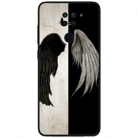 Husa personalizata tip carcasa HQPrint pentru Xiaomi Redmi Note 9T, model Angel Wings, multicolor, S1D1M0004