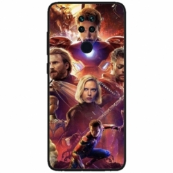 Husa personalizata tip carcasa HQPrint pentru Xiaomi Redmi Note 9T, model Avengers Inifinity War, multicolor, S1D1M0010
