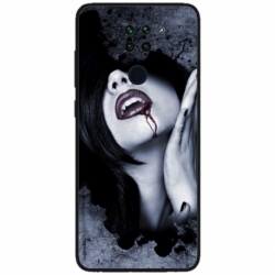 Husa personalizata tip carcasa HQPrint pentru Xiaomi Redmi Note 9 5G, model Vampire, multicolor, S1D1M0210