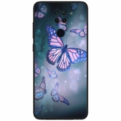 Husa personalizata tip carcasa HQPrint pentru Xiaomi Redmi Note 9T, model Butterfly 1, multicolor, S1D1M0028