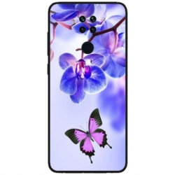 Husa personalizata tip carcasa HQPrint pentru Xiaomi Redmi Note 9T, model Butterfly 2, multicolor, S1D1M0029