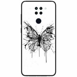 Husa personalizata tip carcasa HQPrint pentru Xiaomi Redmi Note 9T, model Butterfly 3, multicolor, S1D1M0030