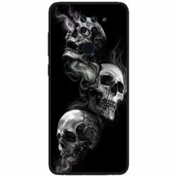 Husa personalizata tip carcasa HQPrint pentru Xiaomi Redmi Note 9T, model Skulls, multicolor, S1D1M0032