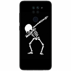 Husa personalizata tip carcasa HQPrint pentru Xiaomi Redmi Note 9T, model Dab Skeleton, multicolor, S1D1M0034