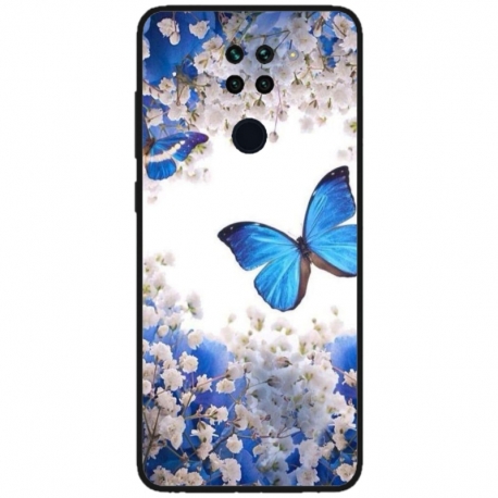Husa personalizata tip carcasa HQPrint pentru Xiaomi Redmi Note 9T, model Butterfly 4, multicolor, S1D1M0041