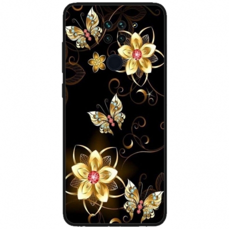 Husa personalizata tip carcasa HQPrint pentru Xiaomi Redmi Note 9T, model Butterfly 5, multicolor, S1D1M0042