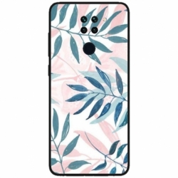 Husa personalizata tip carcasa HQPrint pentru Xiaomi Redmi Note 9T, model Leaf Design 1, multicolor, S1D1M0044