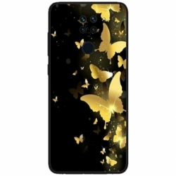 Husa personalizata tip carcasa HQPrint pentru Xiaomi Redmi Note 9T, model Butterfly 6, multicolor, S1D1M0045