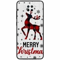 Husa personalizata tip carcasa HQPrint pentru Xiaomi Redmi Note 9T, model Merry Christmas Reindeer 1, multicolor, S1D1M0049