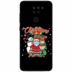 Husa personalizata tip carcasa HQPrint pentru Xiaomi Redmi Note 9T, model Covid Christmas, multicolor, S1D1M0054