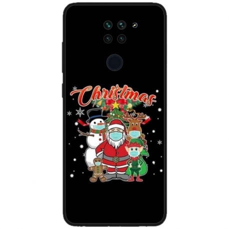 Husa personalizata tip carcasa HQPrint pentru Xiaomi Redmi Note 9T, model Covid Christmas, multicolor, S1D1M0054