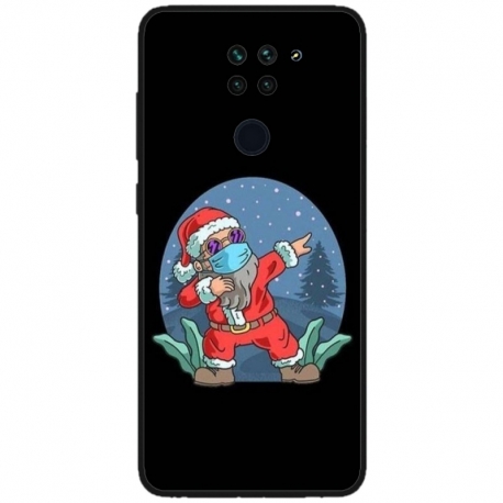 Husa personalizata tip carcasa HQPrint pentru Xiaomi Redmi Note 9T, model Covid Santa, multicolor, S1D1M0055